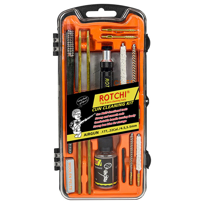 Fusila aire pistola garbitzeko kit olio botila batekin